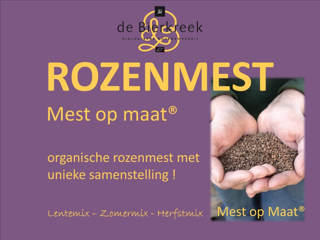 natuurlijke rozenmest van plantaardige samenstelling